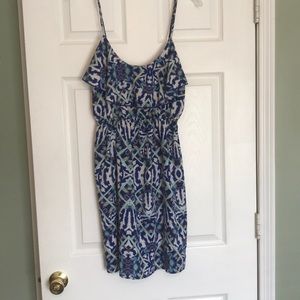 Blue Geometric Pattern Dress